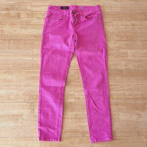 J. Crew Ankle Toothpick Skinny Jeans, Hot Pink, Size 26